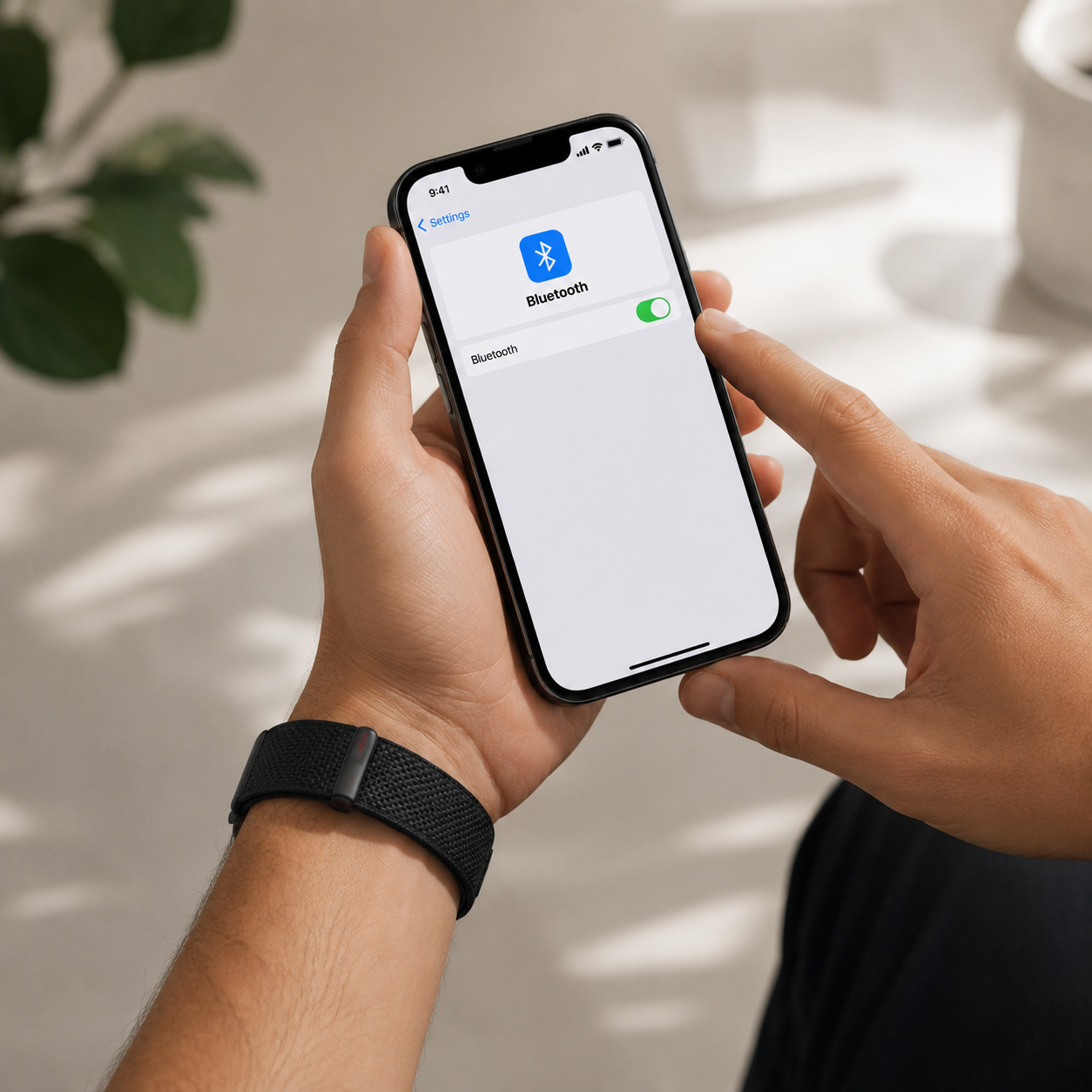 Slå på Bluetooth